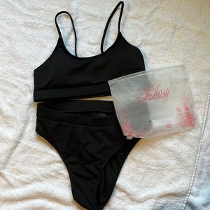High waisted black bikini NWOT